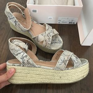 Platform Snakeskin Sandals
